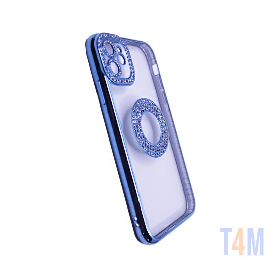 Soft Silicon Case with Diamond Design for Apple iPhone 11 Blue